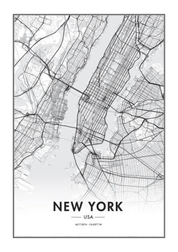 Poster New York Karte Poster 1