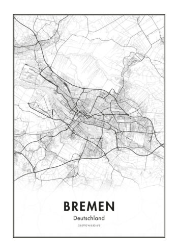Poster Bremen Karte Poster 1