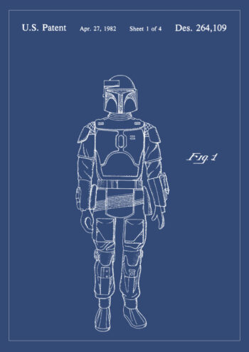 Poster Boba Fett Star Wars patent Poster 1