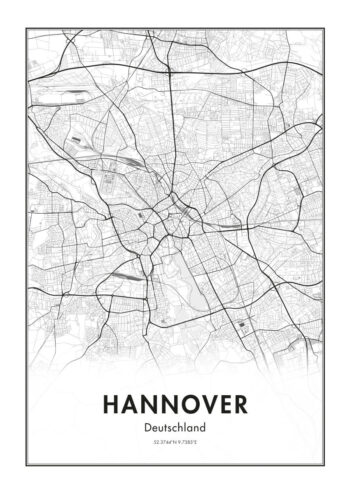 Poster Hannover Karte Poster 1