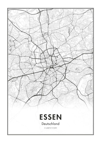 Poster Essen Karte Poster 1