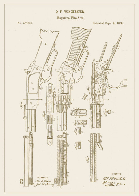 Poster Patent Winchester Gewehr Poster 1